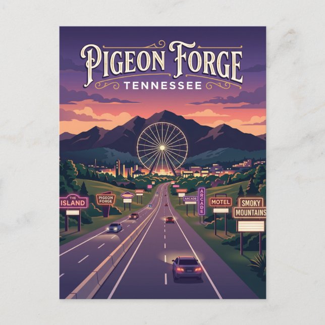 Cartão Postal Pigeon Forge EUA (Frente)