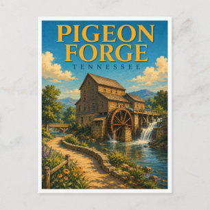 Cartão Postal Pigeon Forge Tennessee Old Mill GeoSaga
