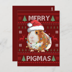 Cartão Postal Pigmas de Feliz de docinho de Natal feio
