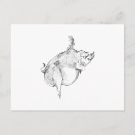 Cartão Postal Pigs Can Fly Postcard