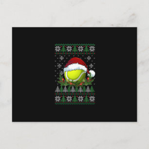 Cartão Postal Pijamas Xma da Família Santa Hat de Natal Feio tên