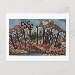 Cartão Postal Pike Nat'l Forest, Colorado - Grande Cena de Letra