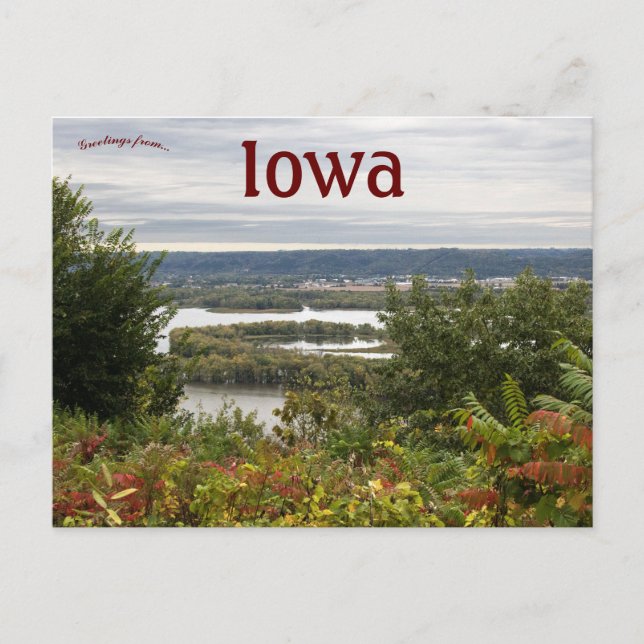 Cartão Postal Pikes Peak Overlook McGregor Iowa (Frente)