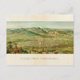 Cartão Postal Pikes Peak, Primaveras do Colorado, Colorado (1890