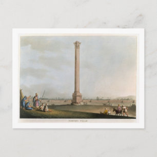 Cartão Postal Pilar de Pompeia, prato 14 de "Opiniões no Egito",