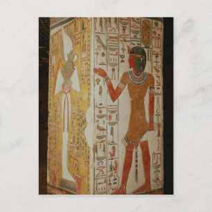 Cartão Postal Pilar representando Osiris e um padre vestindo