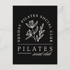 Cartão Postal Pilates ama o negro do estúdio do clube social