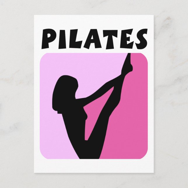 Cartão Postal Pilates figura design! (Frente)