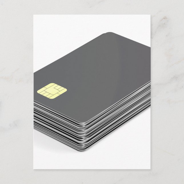 Cartão Postal Pilha com placas de plástico de vazio com chip (Frente)