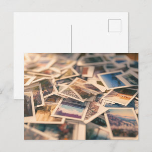 Cartão Postal Pilha de Fotografias Antigas