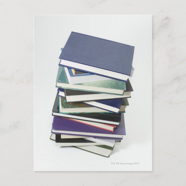 Cartão Postal Pilha de livros (Frente)