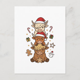 Cartão Postal Pilha de Vaca das Terras Altas de Natal Desenho de