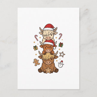 Cartão Postal Pilha de Vaca das Terras Altas de Natal Desenho de
