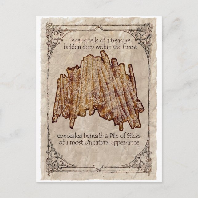 Cartão Postal Pilha não natural de Sticks (Frente)