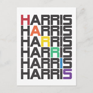 Cartão Postal pilhas de texto arco-íris harris