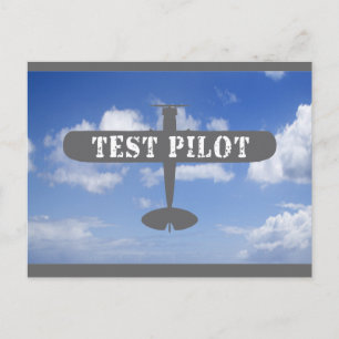 Cartão Postal Piloto de avião e de teste
