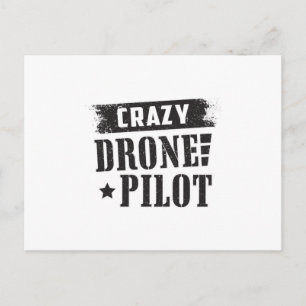 Cartão Postal Piloto de Drone Quadcopter Drones de FPV Engraçad