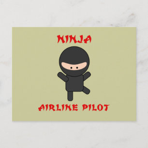 Cartão Postal piloto de linha ninja