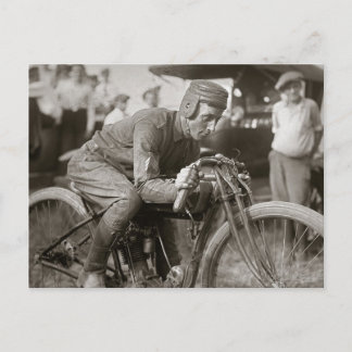 Cartão Postal Piloto de Motocicleta, 1922