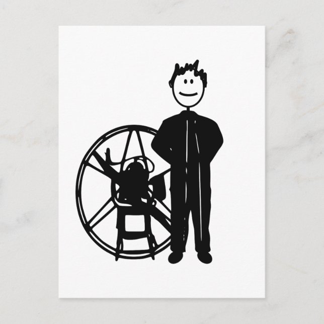 Cartão Postal Piloto de Paramotor (Frente)