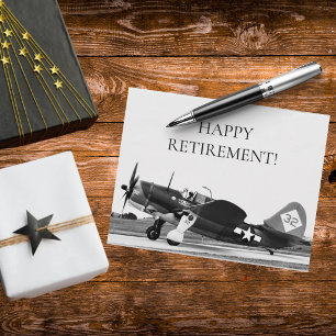 Cartão Postal Piloto de Warbird na Aposentadoria Foto de Aviação