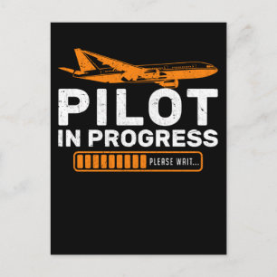 Cartão Postal Piloto Funny Piloto De Avião De Diversão