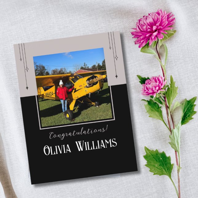 Cartão Postal Piloto Primeiro Foto de Voo Solo,Aviação Personali (Criador carregado)