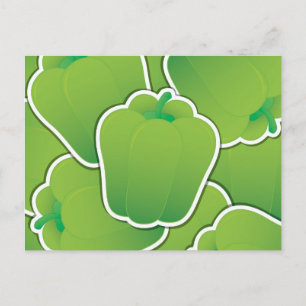 Cartão Postal Pimenta verde-esmerilada