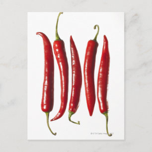 Cartão Postal Pimentos Chili em Fila