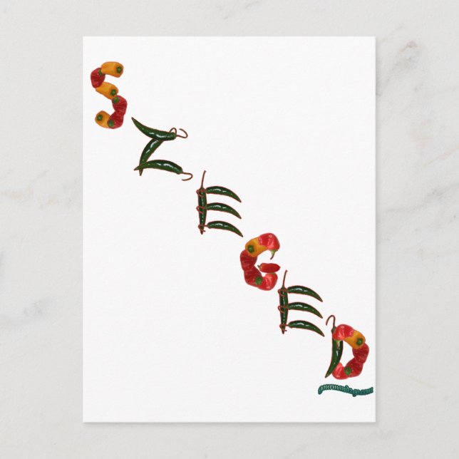 Cartão Postal Pimentos Chili Szeged (Frente)