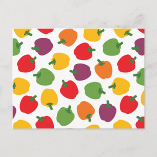Cartão Postal Pimentos de células coloridas