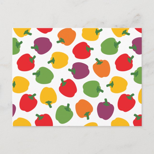 Cartão Postal Pimentos de células coloridas (Frente)