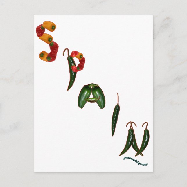 Cartão Postal Pimentos de espanha (Frente)