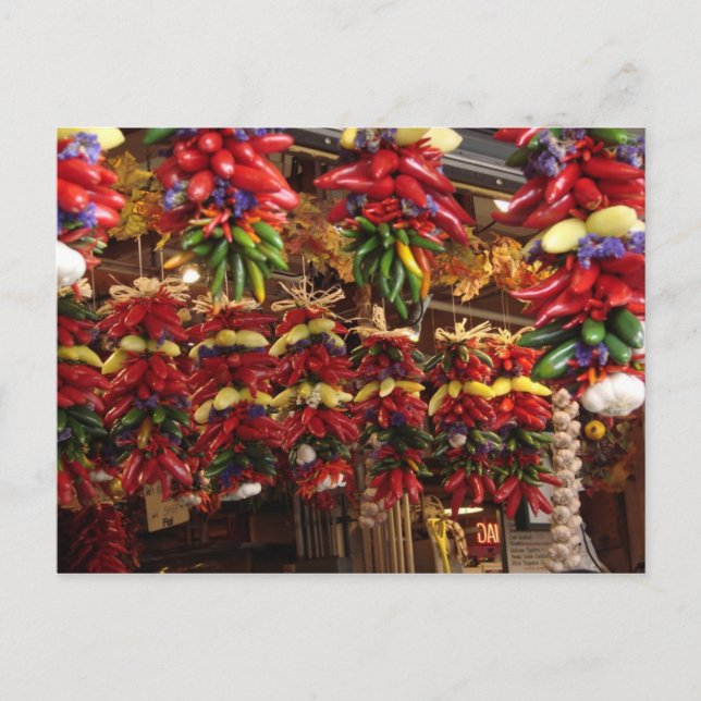 Cartão Postal Pimentos no mercado Pike Place (Frente)