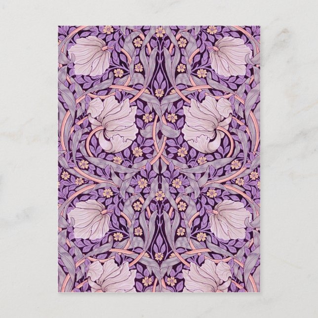 Cartão Postal Pimpernel Purple, William Morris (Frente)