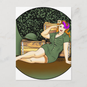 Cartão Postal Pin-Up do Exército