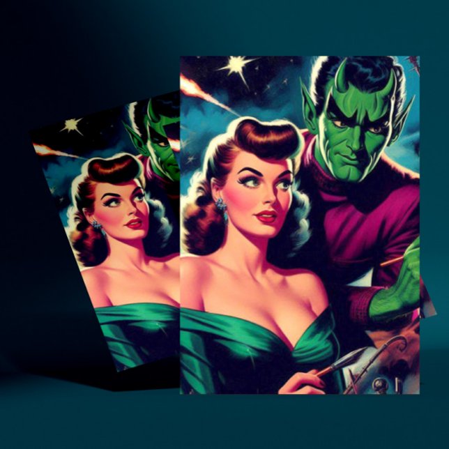 Cartão Postal Pin-up Ficção científica (Criador carregado)
