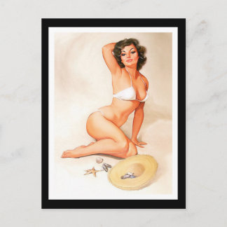 Cartão postal Pin up Girls Art Vintage Retro Impre