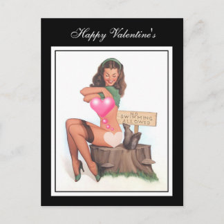 Cartão postal Pin up Girls Art Vintage Retro Impre