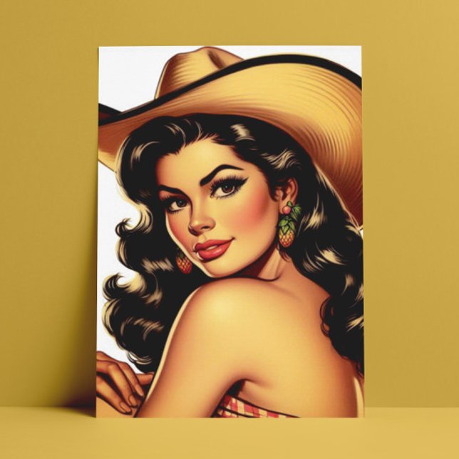 Cartão Postal Pin-up País Bonito (Criador carregado)
