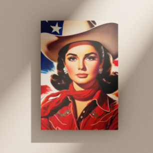 Cartão Postal Pin-up Western Vintage