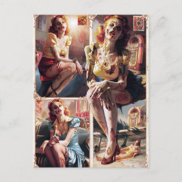 Cartão Postal Pin-Up Zombie II