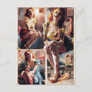 Cartão Postal Pin-Up Zombie II
