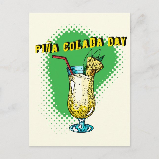 Cartão Postal Pina Colada Day (Frente)