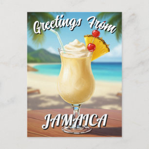 Cartão Postal Pina Colada Jamaica Beach Viagem