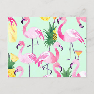 Cartão Postal Pinapple Flamingo