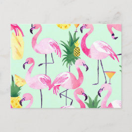 Cartão Postal Pinapple Flamingo