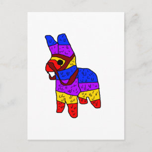 Cartão Postal Piñata Cartoon Mexico Fiesta Horse