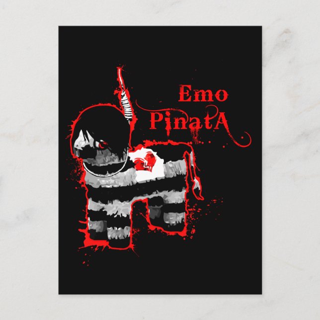Cartão Postal pinata emo (Frente)