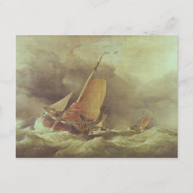 Cartão Postal Pinças Holandesas Correndo para Anchor ao Largo de (Frente)